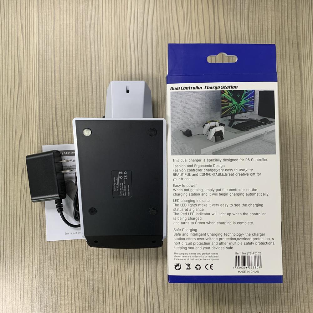 Для PS5 Ручка Контроллер Быстрая Зарядка Зарядное Устройство Двойная Зарядная Док-станция — фото 12