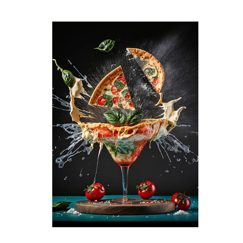 Abstract Colorful Cocktail Exploration Rendered Posters Prints Bar Painting Wall Art Pictures for Restaurant Drinking Room Decor