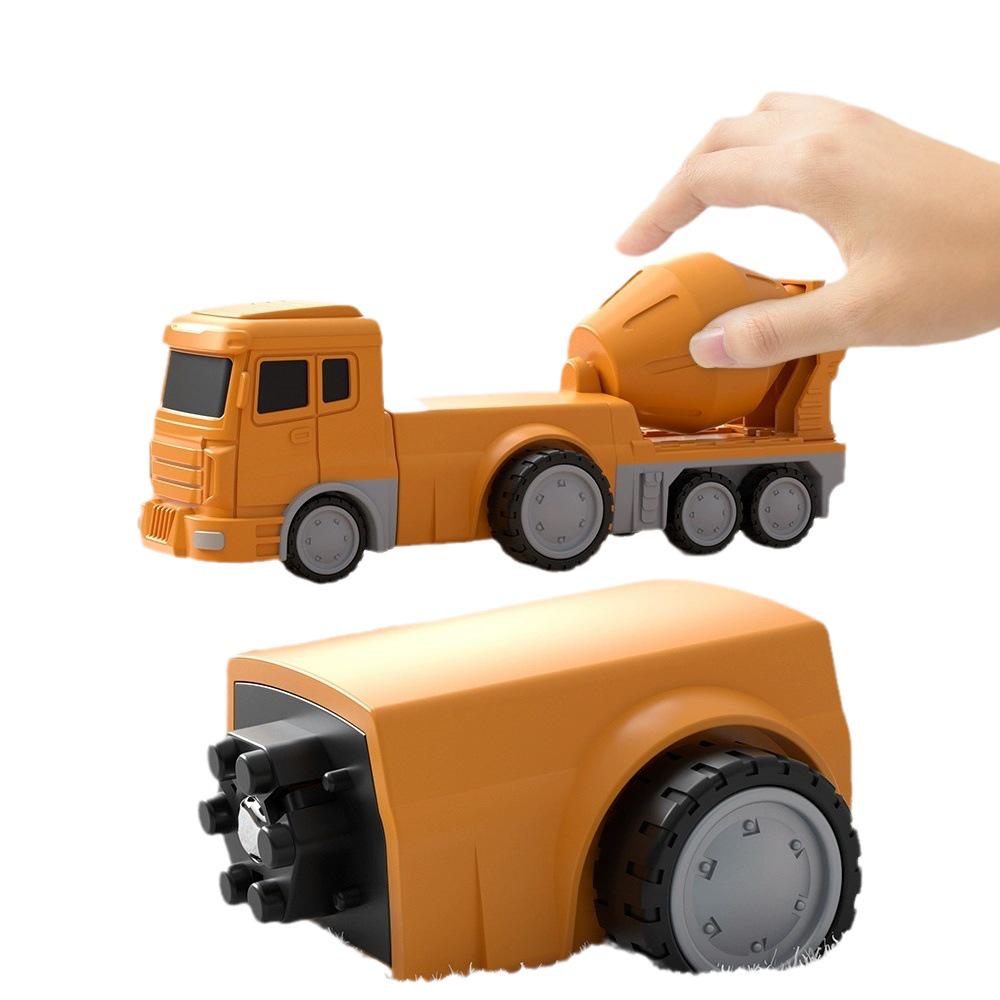 Magnetic Transforming Engineering Vehicle Toy for Boys