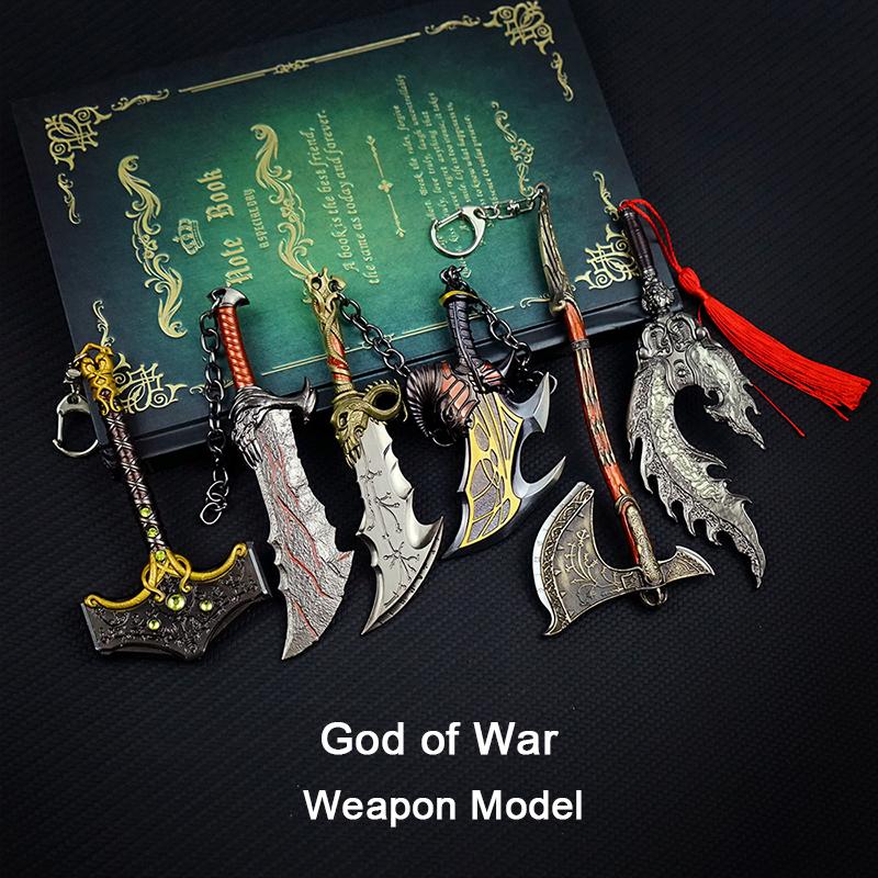 God of War Alloy Game Peripherals Models Pendant Anime Kratos Weapon Metal Replica Miniature Decoration Blade of Chaos