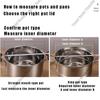 Tea color Glass Pot Lid Stainless steel Rimmed Pan Lid Spill Shatter-Proof Round Chef Glass Cover for Versatile Home Cooking Pan