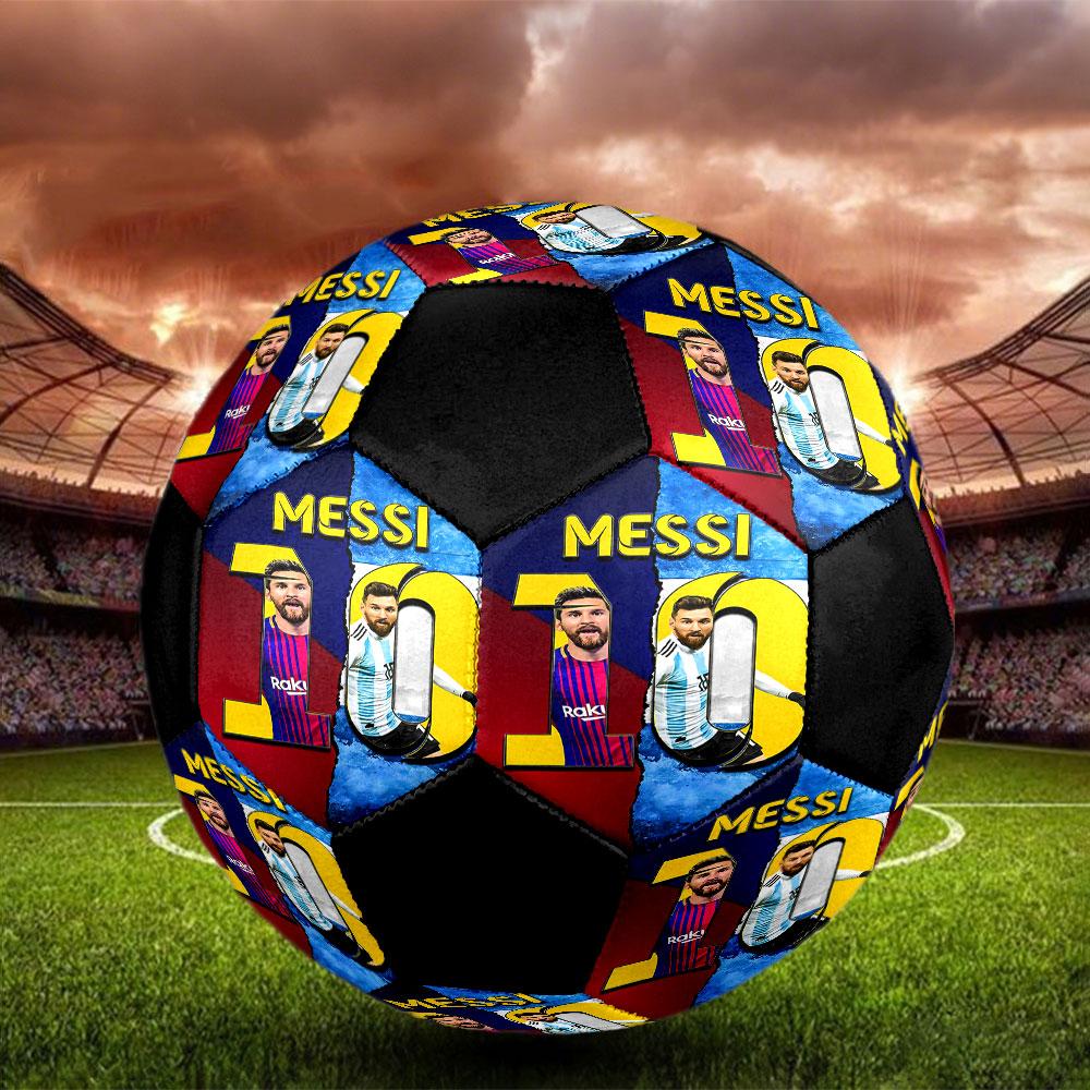 1pc Messi Soccer Ball Size 5 Indoor Soccer Ball Fashion Colorful Backyard Game - Great For Sports Fans Gift HE14