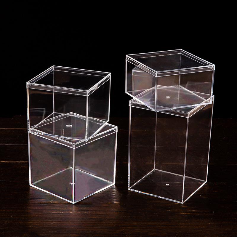 Transparent Acrylic Storage Box with Lid for Jewelry, Gifts, or Wedding Candy Display