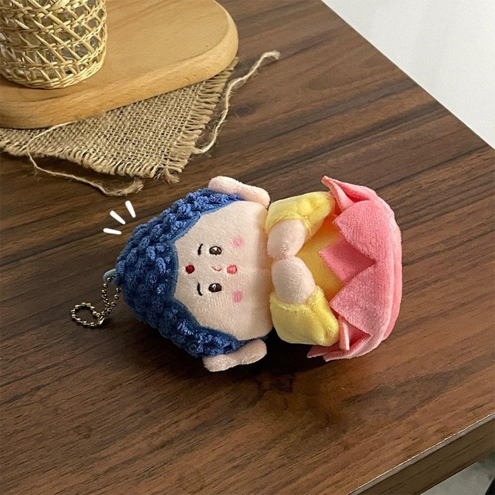 

Lotus Base Buddha Plush Keychain Bodhisattva Cartoon Buddha Doll Car Keys Accessories синий