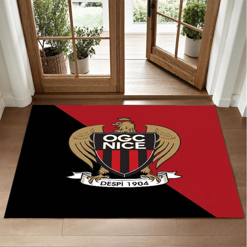 OGC Nice FC Design Crystal Velvet Rug Soft Decorative Mat for Bedroom Entrance