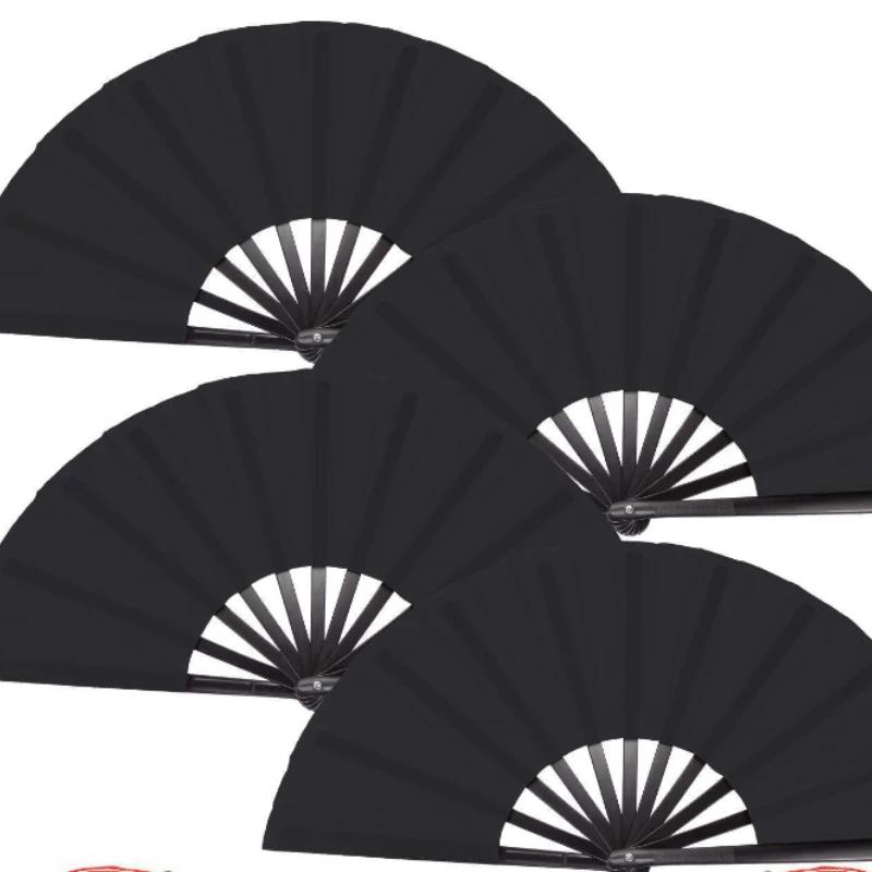 10 Inch Kung Fu Fan Folding Fan Martial Arts Double Sided Plastic Chinese Sound Fan Fitness Dance Classic Kung Fu Fan