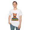 Orange Tabby Cat Cyberpunk Neon Funny Kitten Attitude Unisex Softstyle T-Shirt