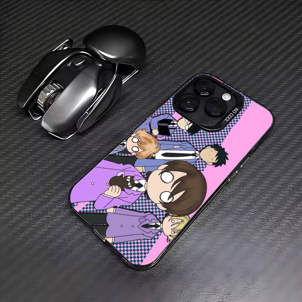 O-Ouran High School  Anime Host C-Club  Phone Case For iPhone17,16,15,14,13,12,11 Plus,Pro Max Colored Silver Plate Inside Cover