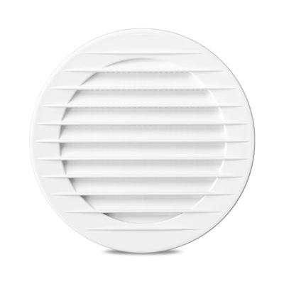 Rund Galler med Nät Diameter 150 Vit - Rx 02-152