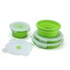 Foldable silicone microwave lunch box, round refrigerator storage box, food storage container, lunch container