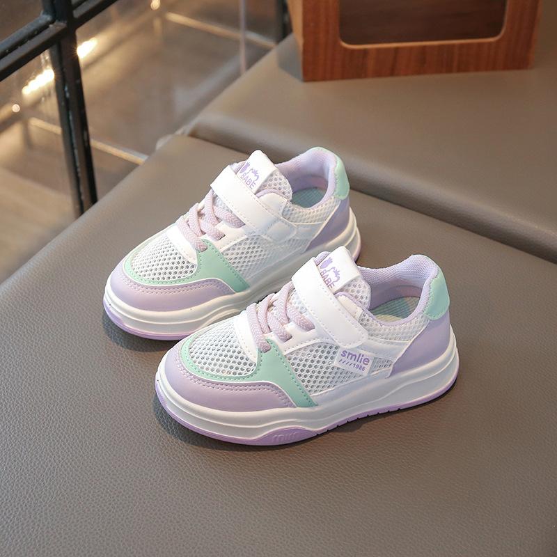 Kids Breathable Skate Shoes Girls White Sneakers Spring Autumn Sports Boys Casual Mesh Shoes