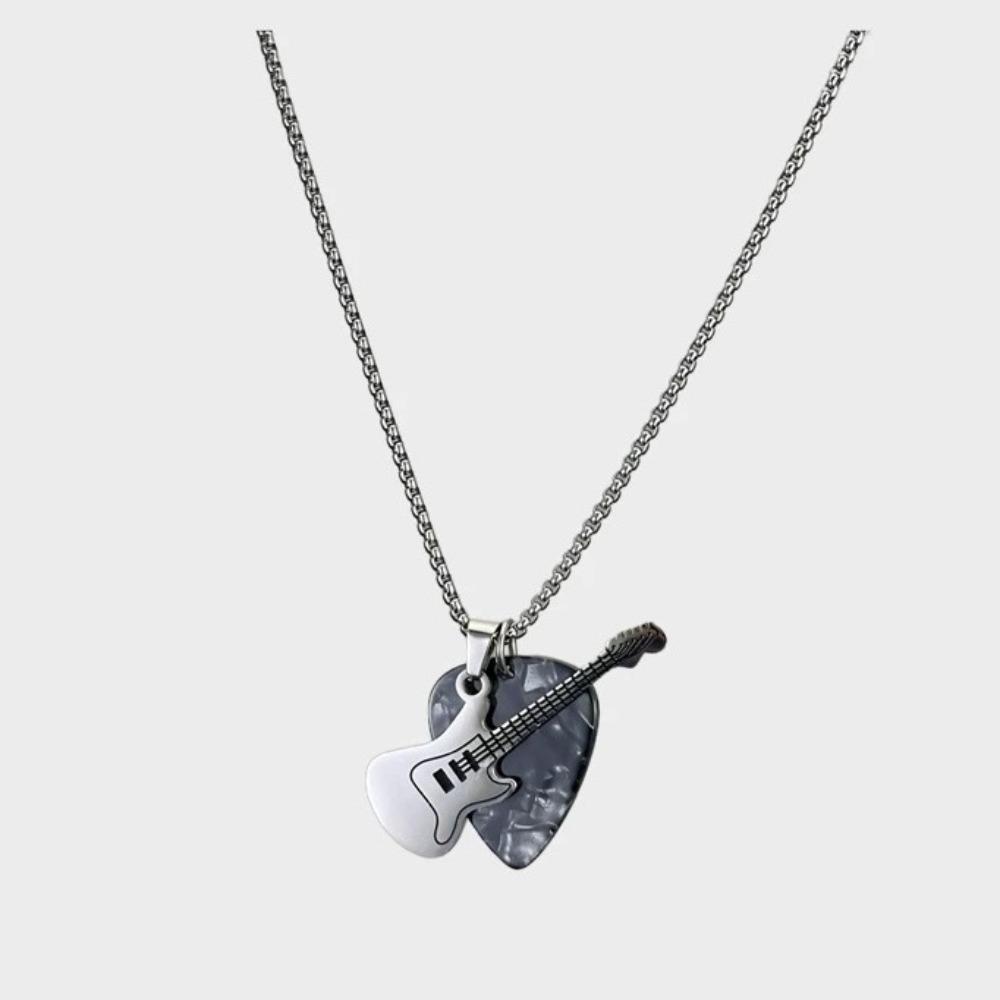 Titanium Steel Guitar Chain Choker Hip-hop Electric Guitar Sweater Chain Couple