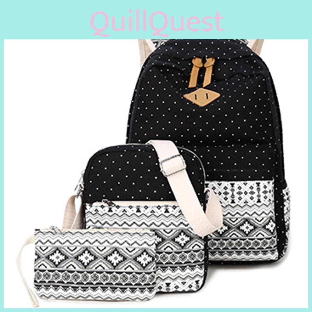 Versatile And Durable 3pcs/set Backpack Women Travel Bookbags School Bags For Teenage Girls