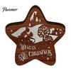 Christmas Gift for Kids 3D Wooden LED Night Light, Hollow Carved Tabletop Decor Warm Light Lamp with Glow, Festive Holiday Home And Office Decoration