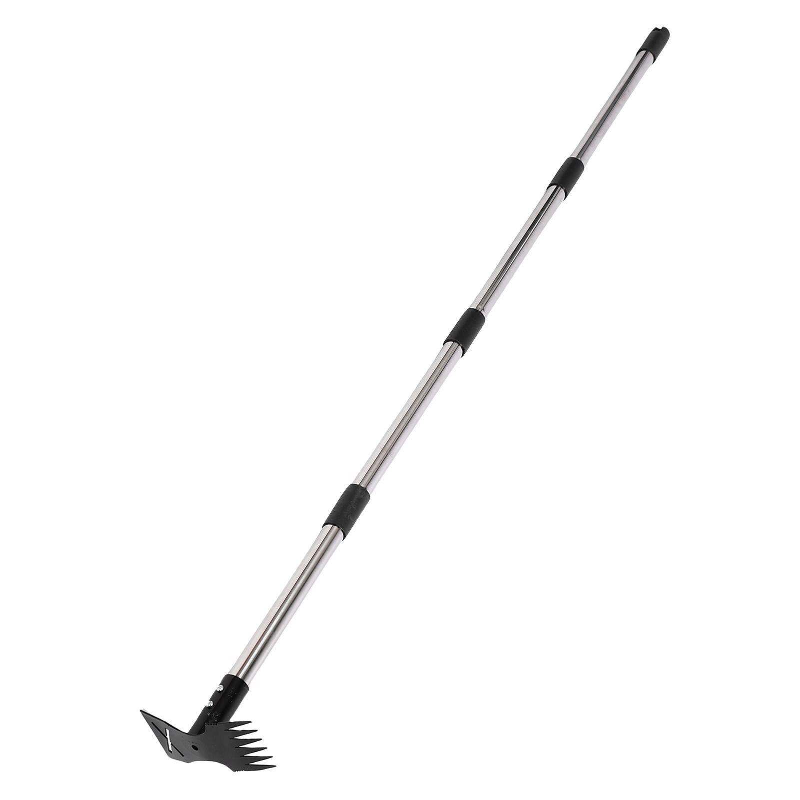 Инструмент для удаления сорняков с длинной ручкой, стоячий, съемный, 2 в 1, ручная грабля-мотыга для сада, патио, фермы