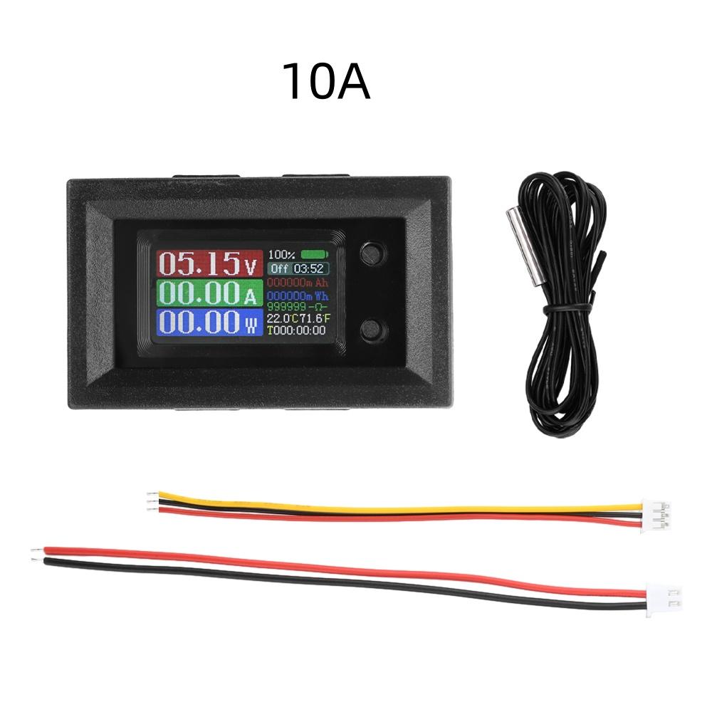 DC 4-30V 10/50/100A 0.96-inch color screen low power supply version 9-in-1 voltage current power meter measuring instrument