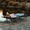 Outdoor Ultralight Portable Folding Sleeping Bed Office Siesta Noon Break Bed Aluminum Alloy Rod