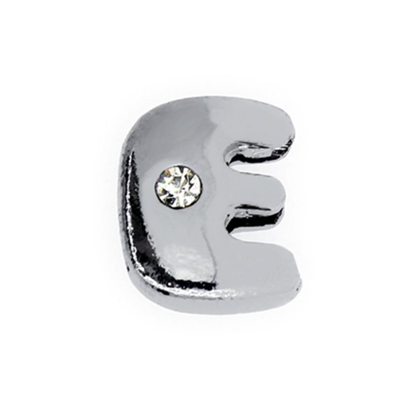 170pcs 8mm Silver Color Fat Slide Letter Charms Slider Alphabet A-Z For Leather Mesh Bracelet Keychain Necklace Jewelry Making