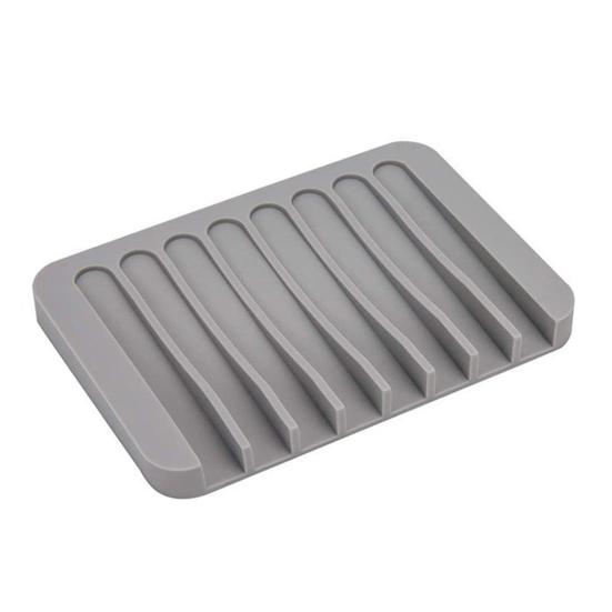 

Держатель для мыла Быстрый самодренирующийся противоскользящий герметичный гибкий лоток для хранения мыла в ванной комнате Органайзер для мыла Домашний отель Кухня Мыльница серый