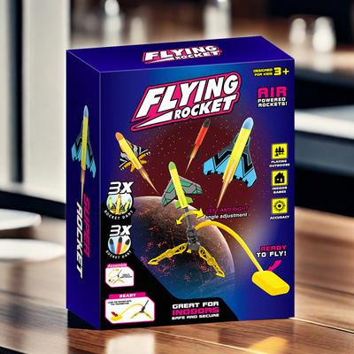 2 In 1 Ejection Aircraft Rocket Launcher Toy Foot Rocket Launcher Toy Gift