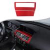 Red Carbon Fiber Center Air Vent Panel Sticker For BMW 6 Series E63 E64 2004-10