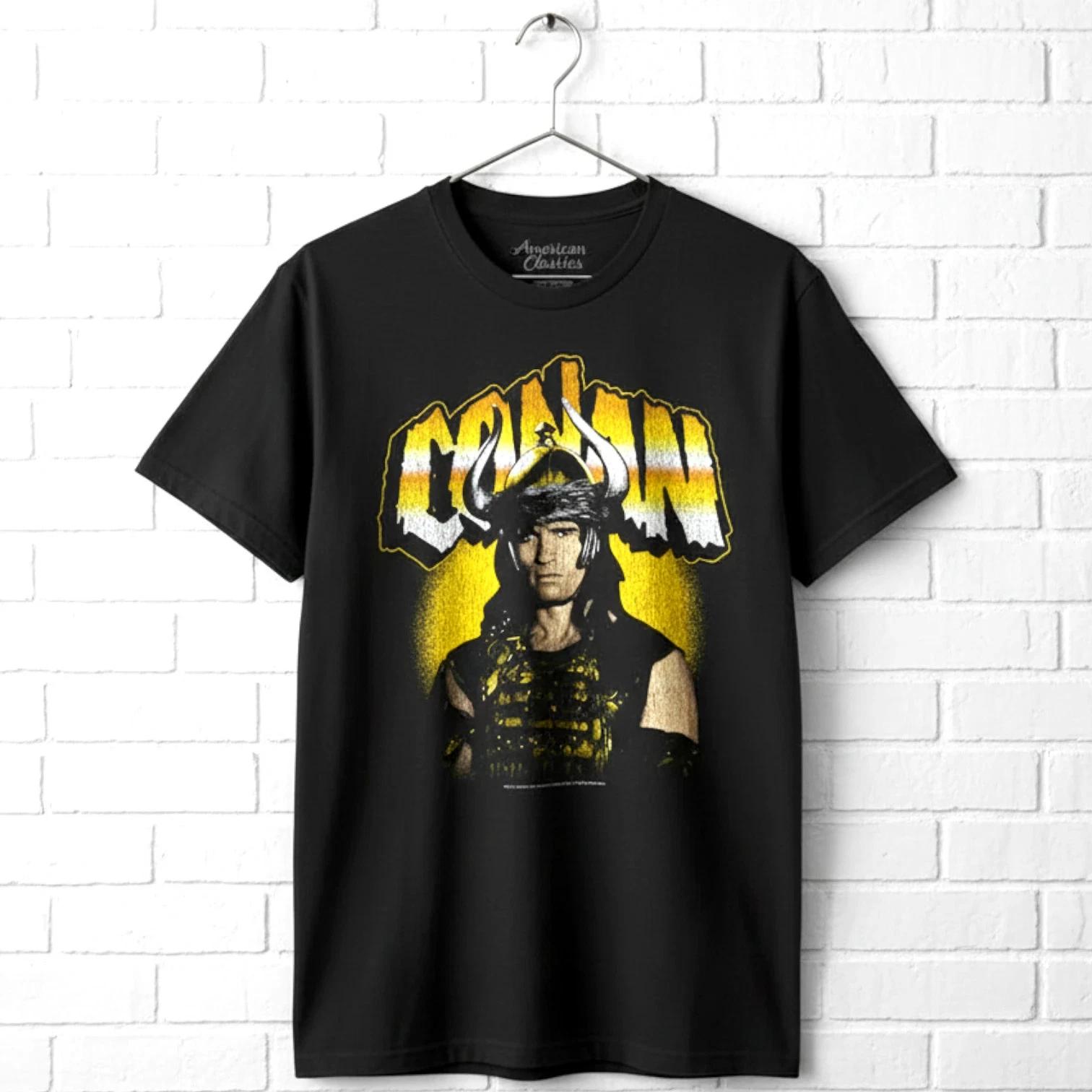 Conan the Barbarian Schwarzenegger Sunrise Men s T Shirt L