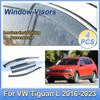 For Volkswagen VW Tiguan L AD BW 2016-2023 Window Door Visor Vent Awning Sun Rain Wind Guard Cover Deflector Car Accessories