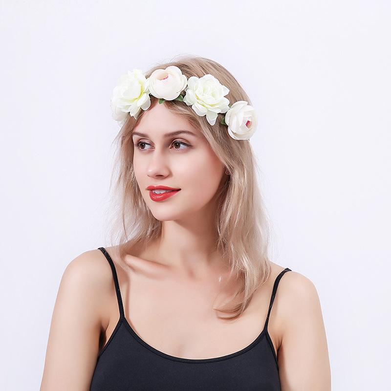Flower Headband Head Garland Hair Band Crown Wreath Festival Boho Hippy Wedding