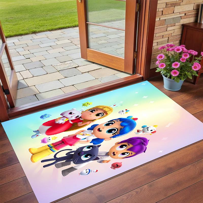 Anti‑Slip Crystal Velvet Floor Rug, True And The Rainbow Kingdom Design Carpet for Indoor Living Bedroom Home Decoration