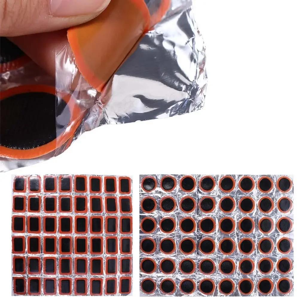 48-Piece Professional Bike Patch Kit - Vulcanizing Tire Repair Set for MTB & Road Bicycle Inner Tubes, Emergency Puncture Fix