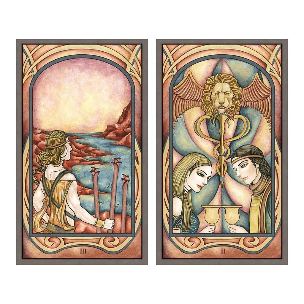 Ensemble de Cartes de Tarot Kancharo Comprend Cartes de Tarot Japonaises Instructions Pochette 78 Cartes [Fenestra Tarot] & (Authentique)