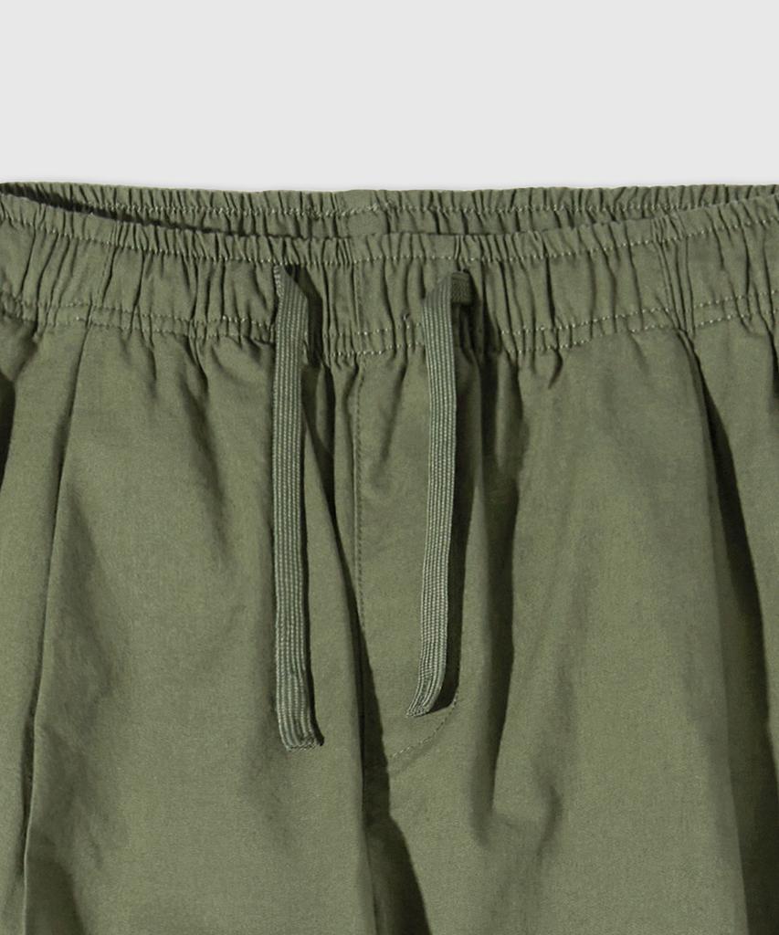 LEMAIN SECOND Linen-Like Elastic Waist Wide Pants [Light Khaki]