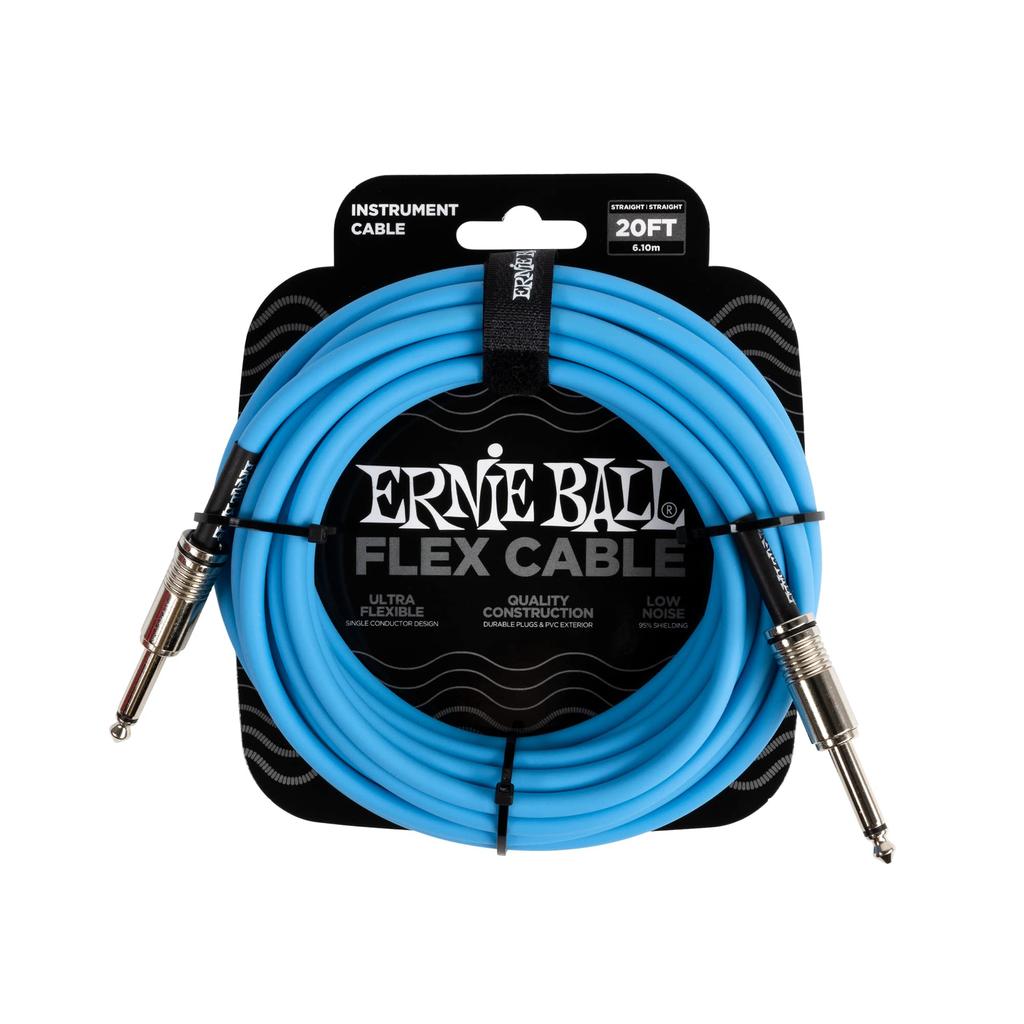 Genuine Ernie Ball 6417 Flex Instrument 20 Blue Cable, feet, 6.09m, SS-Type,