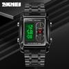Skmei Men's Multifunctional Square Steel Band Electronic Watch