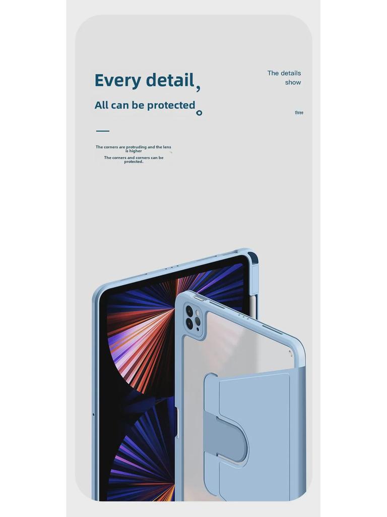 2022 iPad 10, 12.9'' & 11'' iPad Pro, 9th Gen Rotatable Protective Case