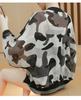 Women's Camouflage Chiffon Batwing Jacket - Long Sleeve, Loose Fit, Sun Protection