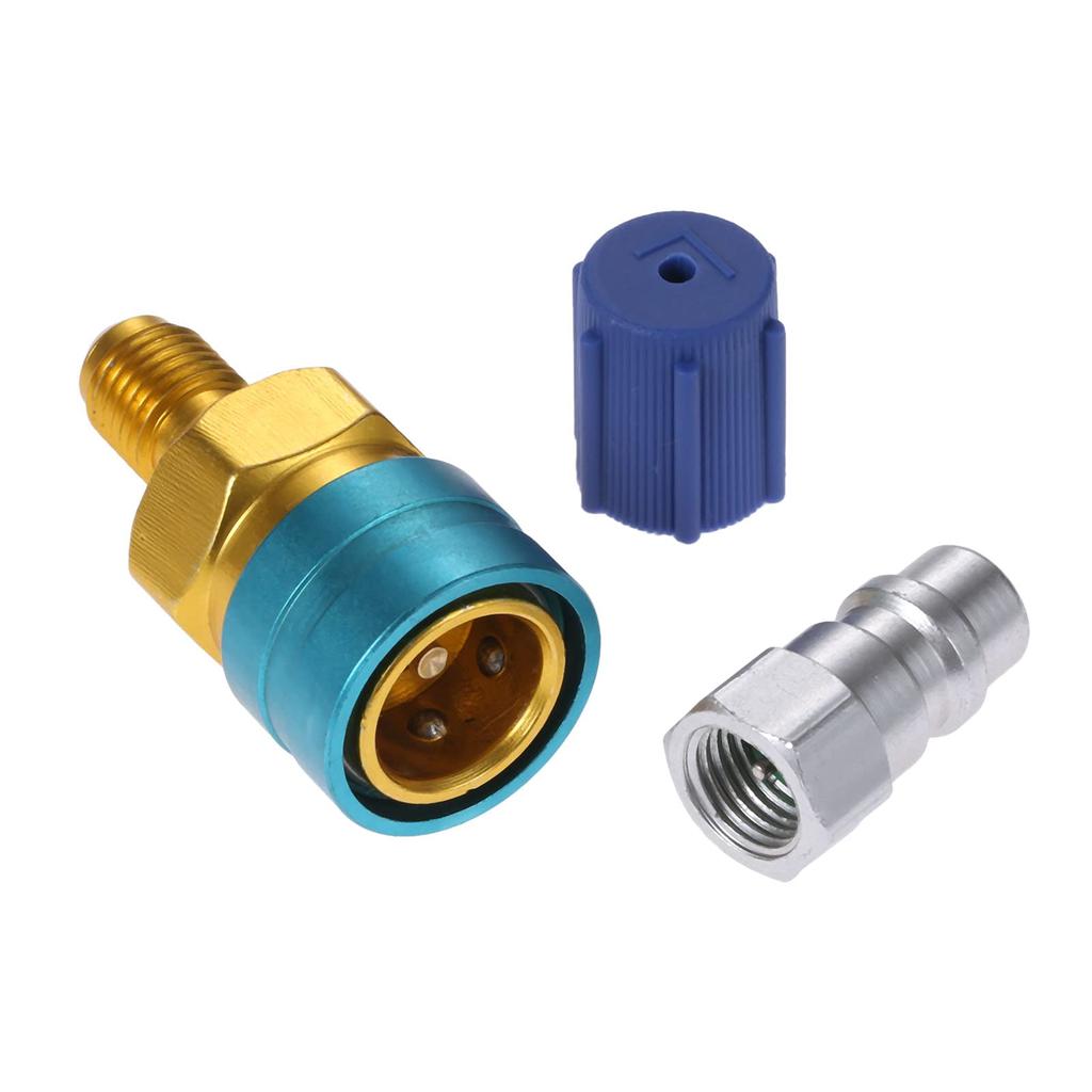 R1234yf to R134a Quick Coupler for Low Pressure R1234yf Gas Charge, 14mm 1/4" SAE