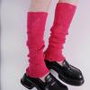 Harajuku Y2K Women Leg Warmer Distressed Ripped Ribbed Knit Stretchy Long Socks