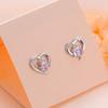 Spot Love Cat Paw Small Stud Earrings Creative Dog Footprint Zircon Earrings Girls Jewelry