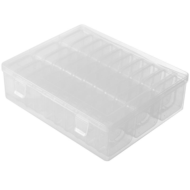 Transparent Jewelry Small Beads Box, Storage Box for Accessories, Organizer for Tabletop Clutter, Plastic Multi-compartment Set