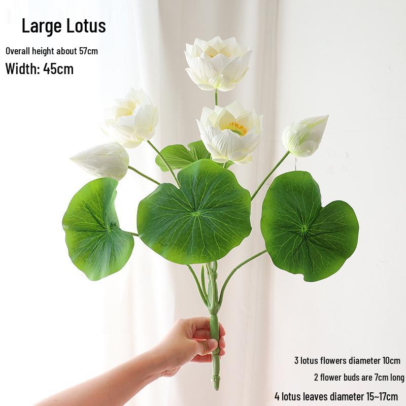 Artificial Lotus Pond Decor: Single Display for Living Room, Photo Props, or Landscaping
