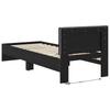 LED Bed Frame in Black Oak Effect 75 x 190 cm Wood Based Material