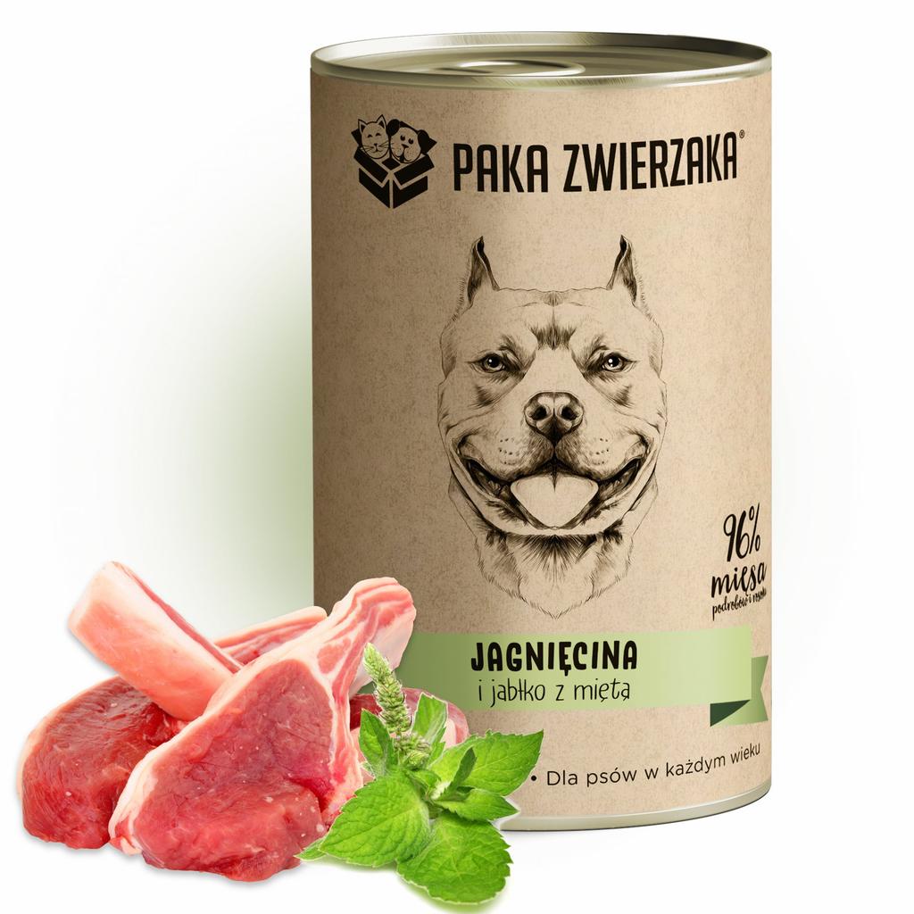 Paka Zwierzaka | Karma Mokra Dla Psa 400G - Jagnięcina I Jabłko Z Miętą 400G