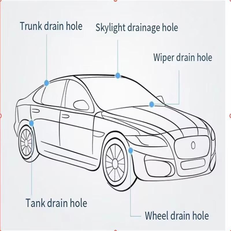 2/3/5m Autoablaufloch-Reiniger Schiebedach-Entwässerungsreinigungsbürste extra lang flexibel Spiralbürste Reinigungswerkzeug Zubehör
