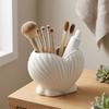 Coastal Style Shell Shape Toothpaste Toothbrush Holder Aesthetic Pen Storage Holder  Desk Use