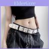 Trendy Retro Star Pattern Double Hole Buckle Womens Stylish Casual Waist Belt