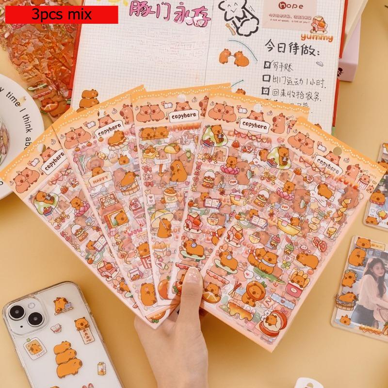 Gift Kapibara Creative Stickers Cartoon Capybara Guka Hand Account Material Cute Student Reward Small Gifts Kawai Stationery