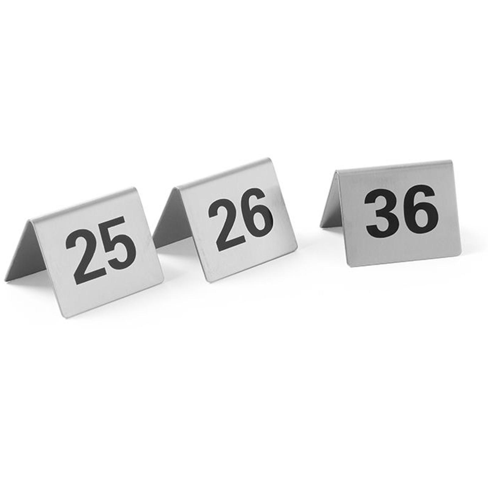 Informationstafel TISCHNUMMER 2536 Edelstahl Satz mit 12 Hendi 663868