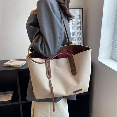New Casual Large-capacity Women's Bag Shoulder Bag Canvas Bag Student Class Commuting Tote Bag