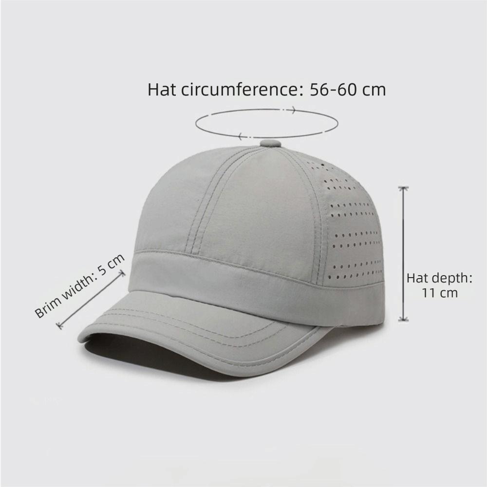 Casual Quick-drying Baseball Cap Breathable Short Brim Sun Protection Cap Solid Color Thin Truckers Hat
